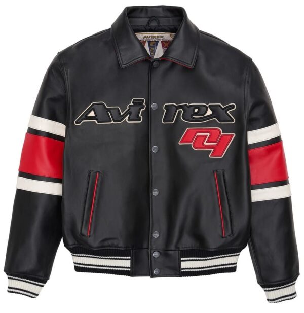 AVIREX LEGEND LEATHER JACKET BLACK