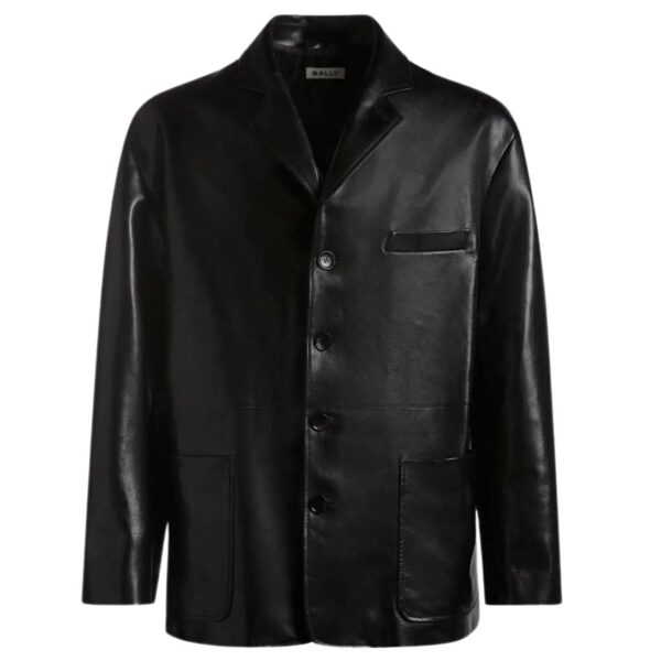 BALLY JACKET IN BLACK LEATHER