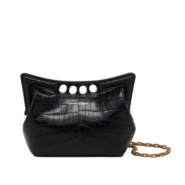 ALEXANDER MCQUEEN WOMEN’S THE PEAK BAG MINI WITH CHAIN IN BLACK