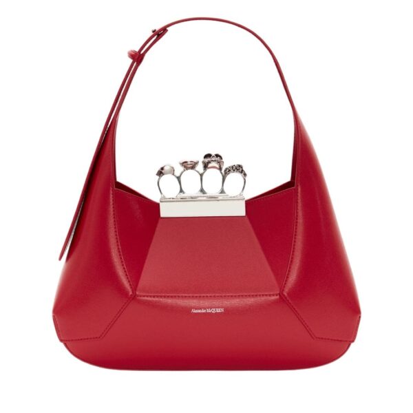 ALEXANDER MCQUEEN WOMEN’S THE JEWELLED HOBO BAG IN WELSH RED