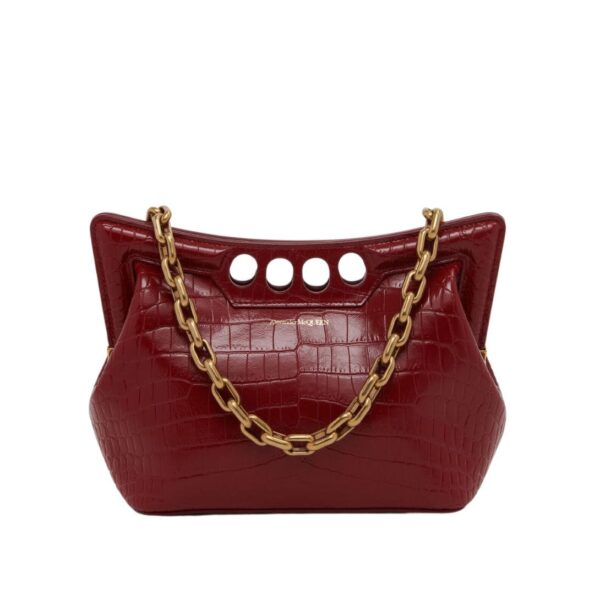 ALEXANDER MCQUEEN WOMEN’S THE PEAK BAG SMALL IN DARK RED