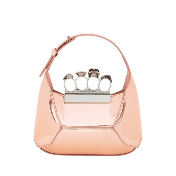 ALEXANDER MCQUEEN WOMEN’S THE JEWELLED HOBO MINI BAG IN COPPER