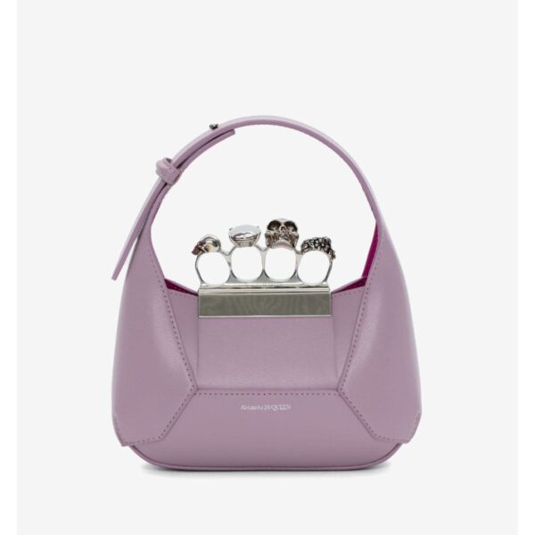 ALEXANDER MCQUEEN WOMENS THE JEWELLED HOBO BAG IN ANTIQUE PINK