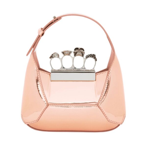 ALEXANDER MCQUEEN WOMENS THE JEWELLED HOBO MINI BAG IN LIGHT PINK