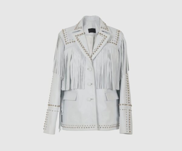 Scarlett Leather Jacket White