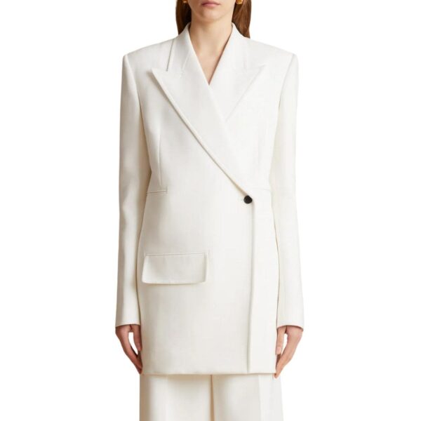 KHAITE THE JACOBSON BLAZER IN CHALK