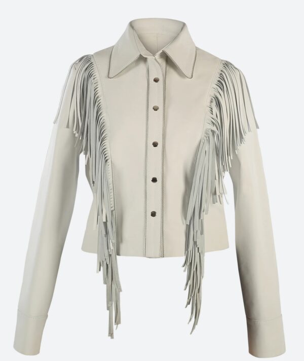 Cascade Leather Jacket White