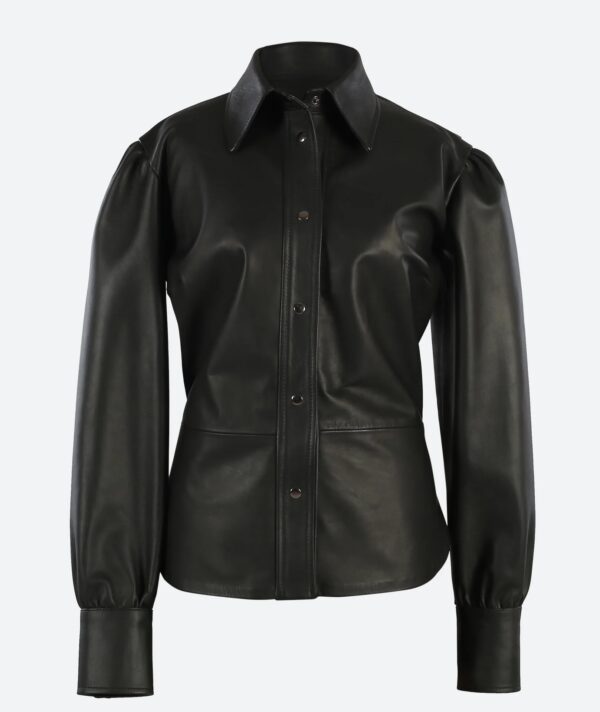 Cherilyn Leather Chemise Black