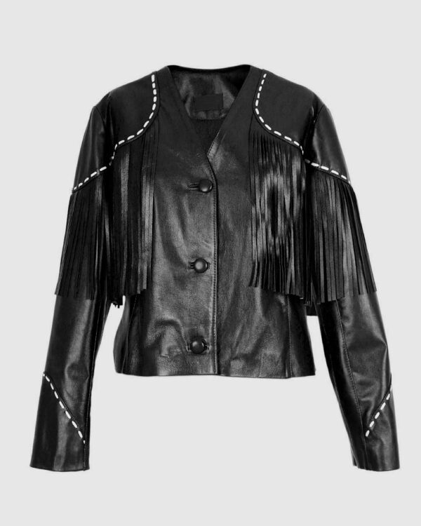 Dalida Leather Jacket Black