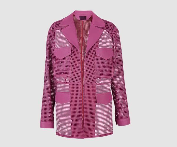 Ebony Leather Jacket Purple