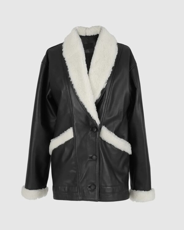 Hydra Shearling Leather Jacket Black